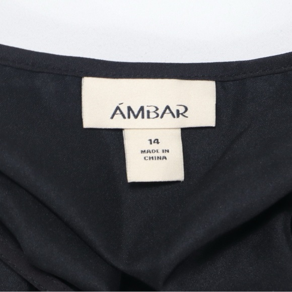 Ambar Dress Women’s Size 14 A-line Geometric Black White Sleeveless Casual Flowy - Picture 7 of 14